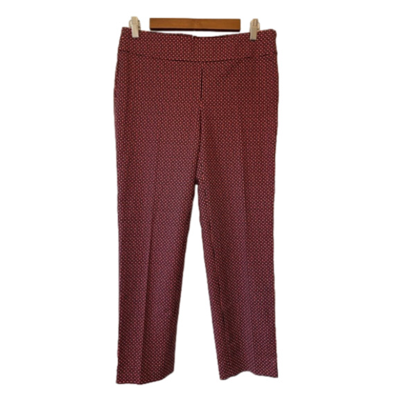 LOFT Pants - ANN Taylor Loft Women's 2 Marisa Pink Geometric Business Ankle‎ Pants Colorful